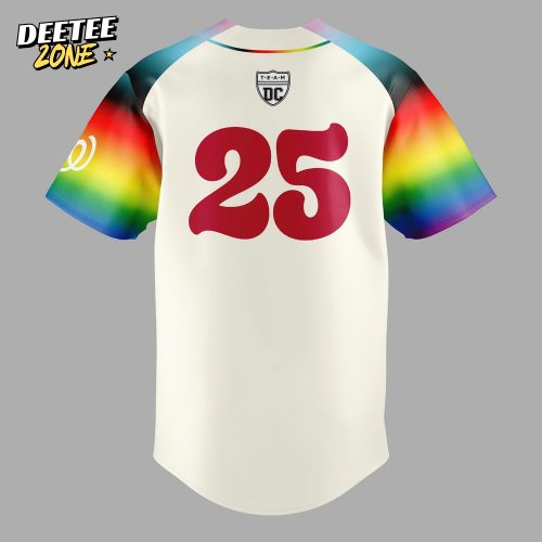 Washington Nationals Pride Night 2025 Special Baseball Jersey