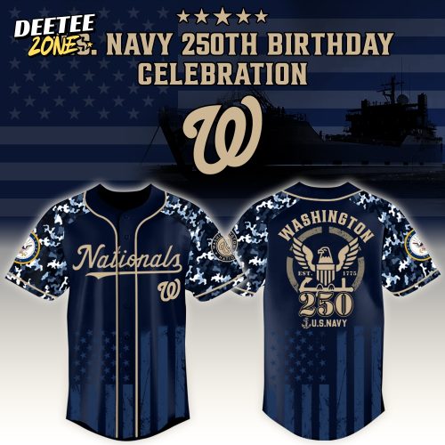 Washington Nationals x US Navy 250th Birthday Edition 3D Baseball Jersey