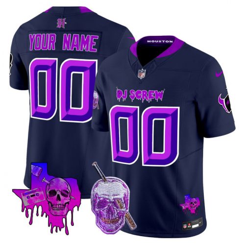 Houston Texans x DJ Screws Special Edition Black Football Jersey