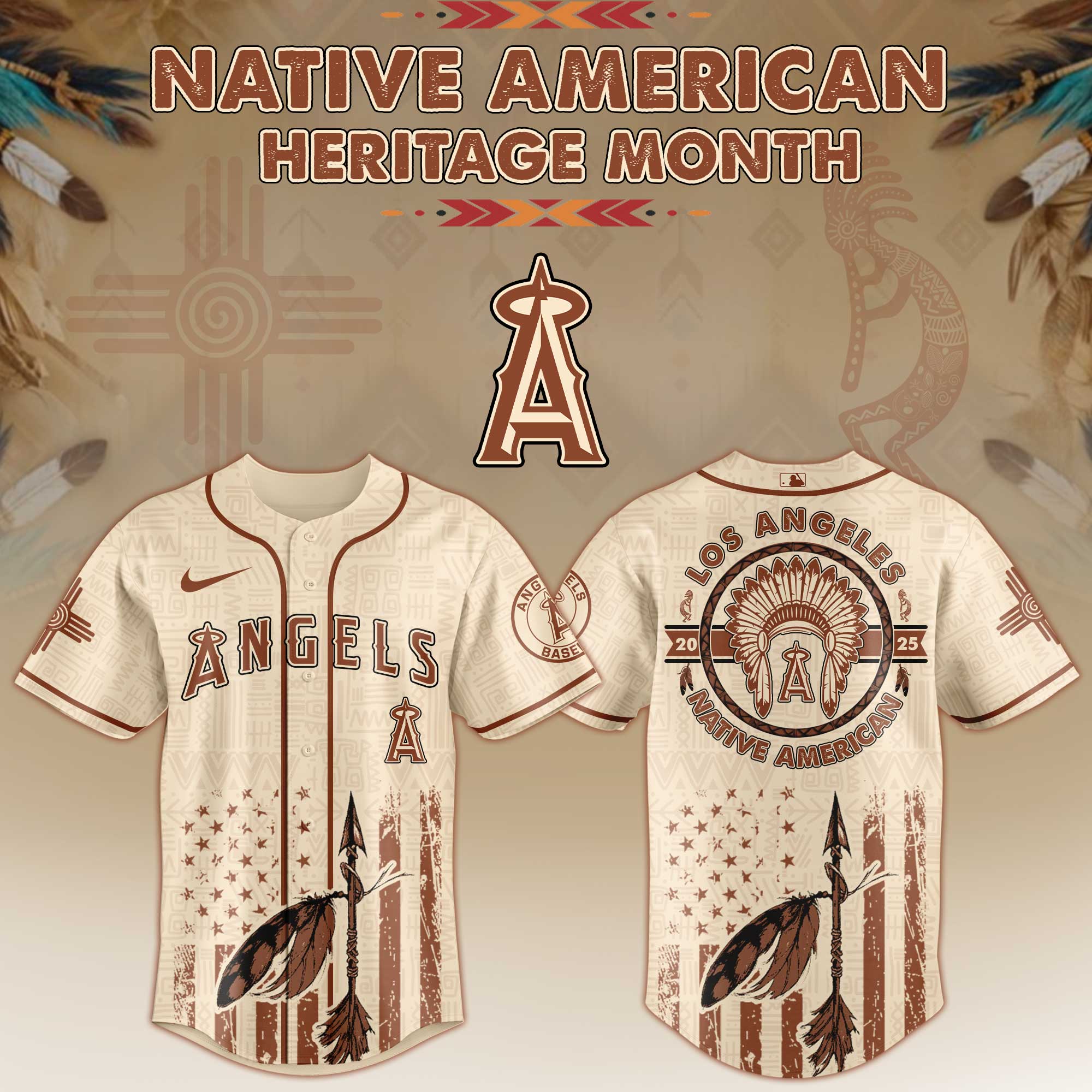 Los Angeles Angels MLB x Native American Heritage Month Jersey 2025 Los Angeles Angels MLB x Native American Heritage Month Jersey 2025