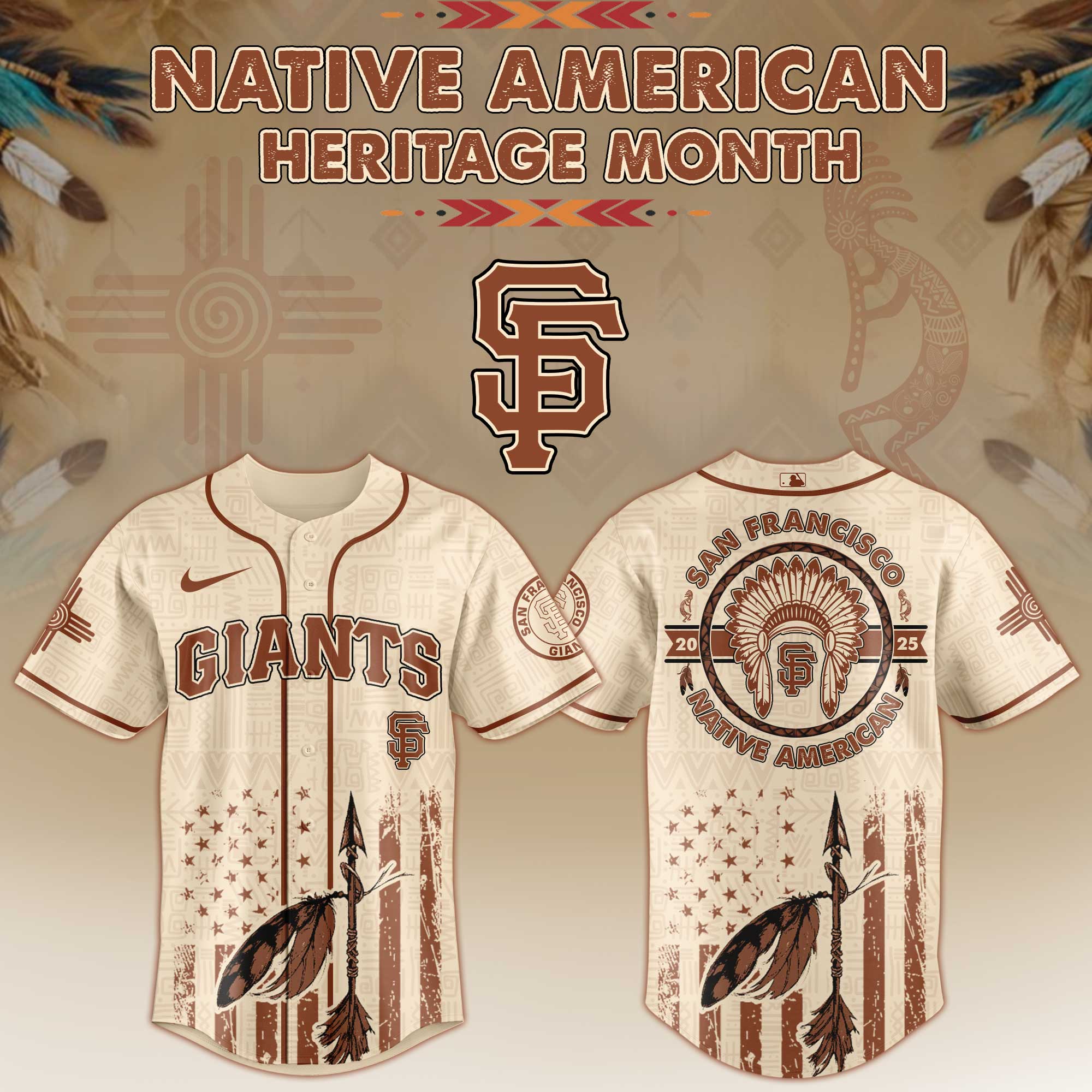 San Francisco Giants MLB x Native American Heritage Month Jersey 2025 San Francisco Giants MLB x Native American Heritage Month Jersey 2025