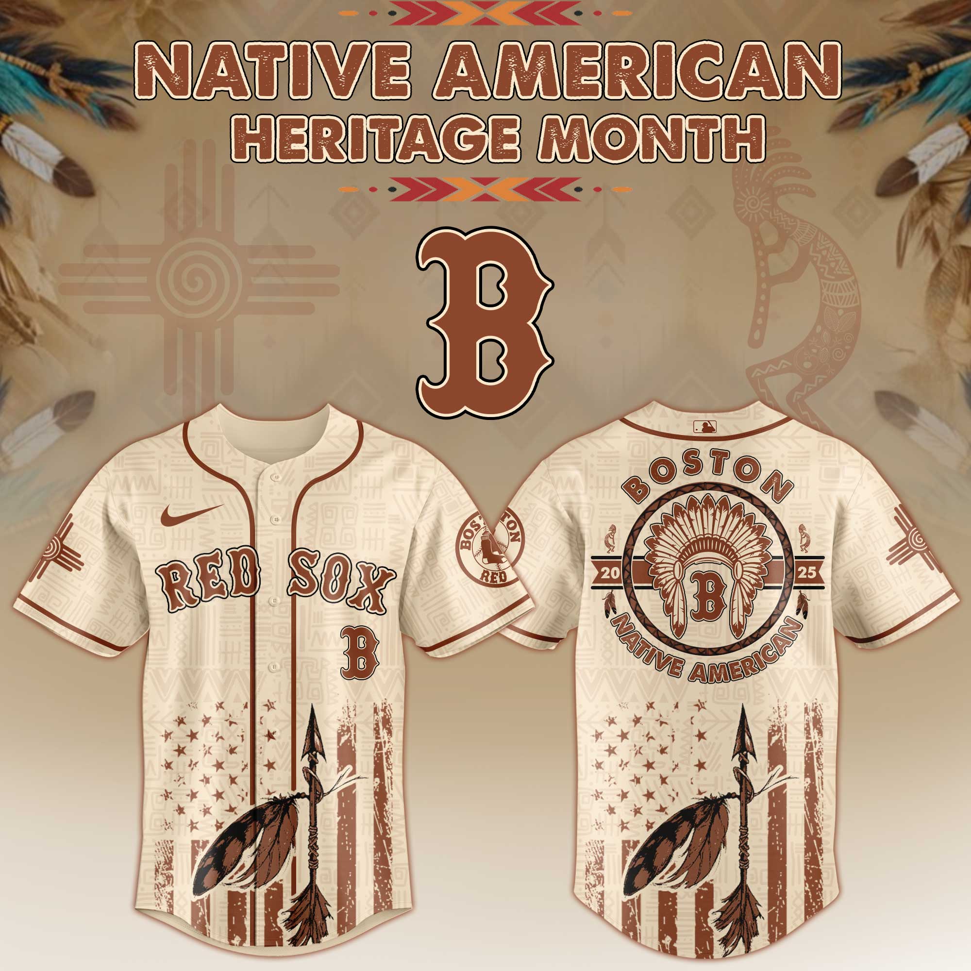 Boston Red Sox MLB x Native American Heritage Month Jersey 2025 Boston Red Sox MLB x Native American Heritage Month Jersey 2025