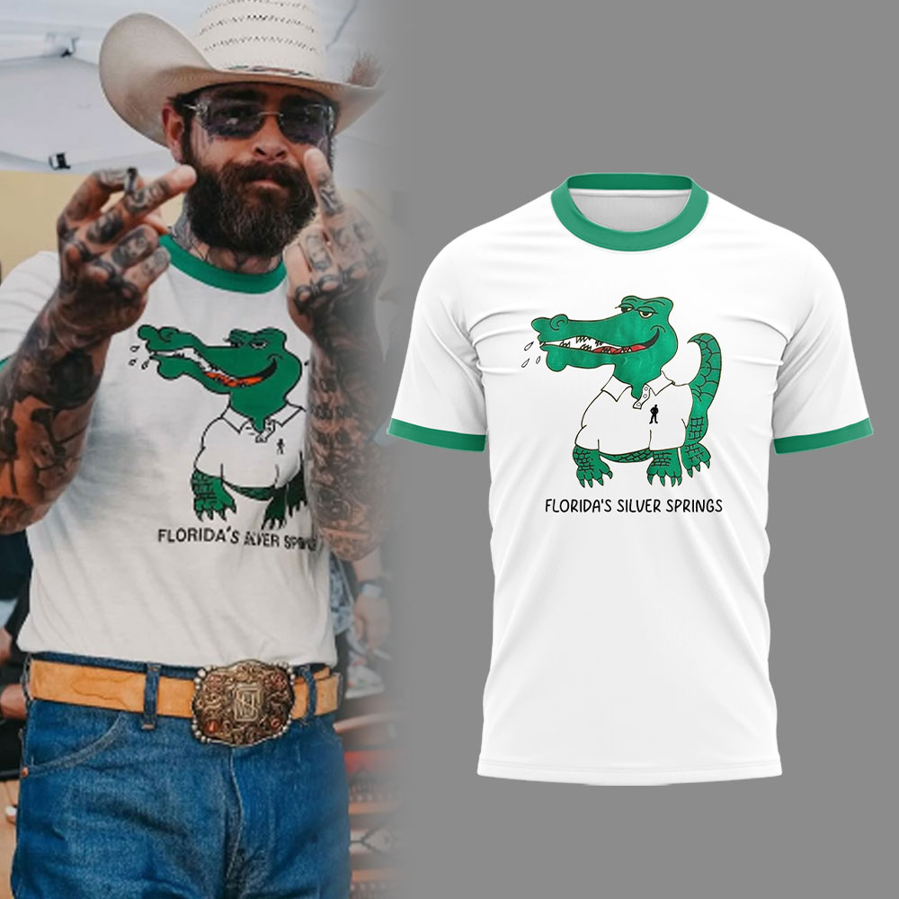 Post Malone Merch Tour 2025 Florida's Silver Springs Shirt Post Malone Merch Tour 2025 Florida's Silver Springs Shirt