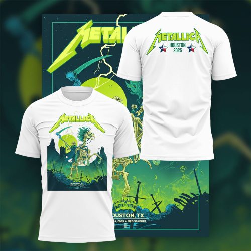 Metallica M72 World Tour Houston ’25 White Special Shirt