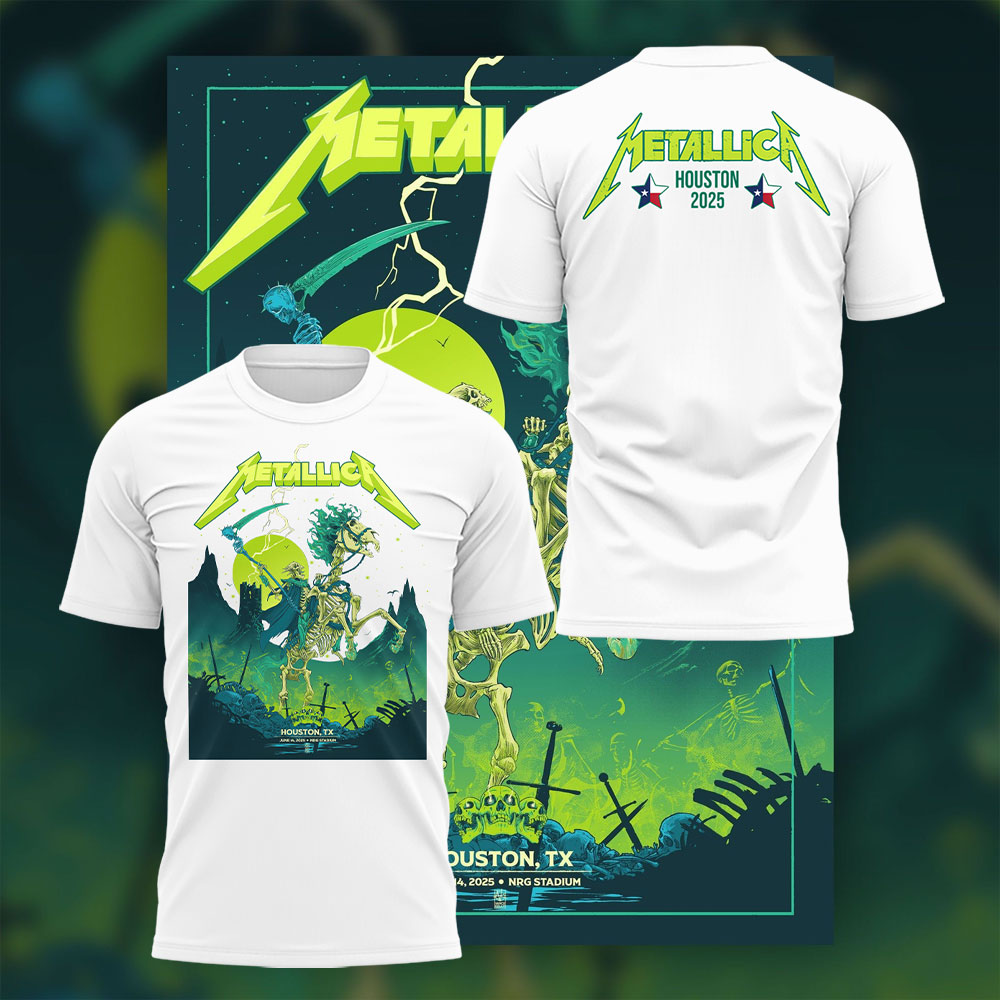 Metallica M72 World Tour Houston '25 White Special Shirt Metallica M72 World Tour Houston '25 White Special Shirt