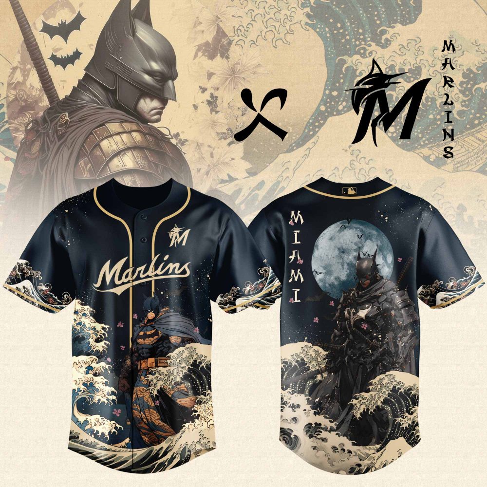 Miami Marlins MLB x Batman The legend of Gotham Jersey 2025