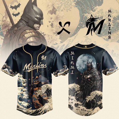 Miami Marlins MLB x Batman The legend of Gotham Jersey 2025