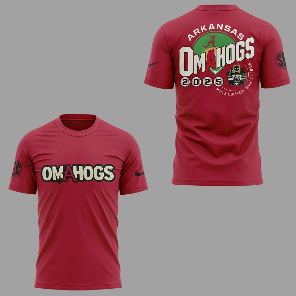 Arkansas Razorbacks OMAHOGS College World Series Baseball Shirt
