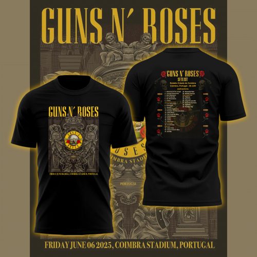 Guns N’ Roses Coimbra Stadium Concert 2025 Black Shirt