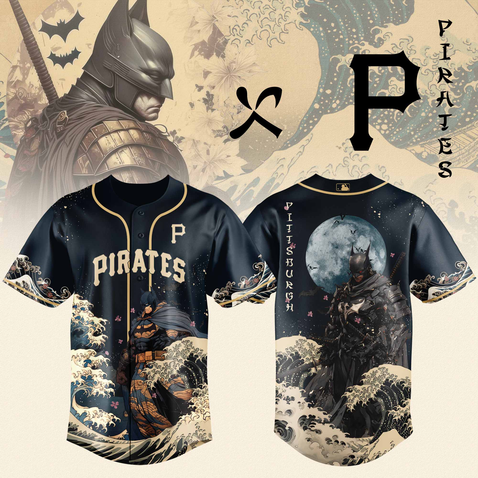 Pittsburgh Pirates MLB x Batman The legend of Gotham Jersey 2025 Pittsburgh Pirates MLB x Batman The legend of Gotham Jersey 2025