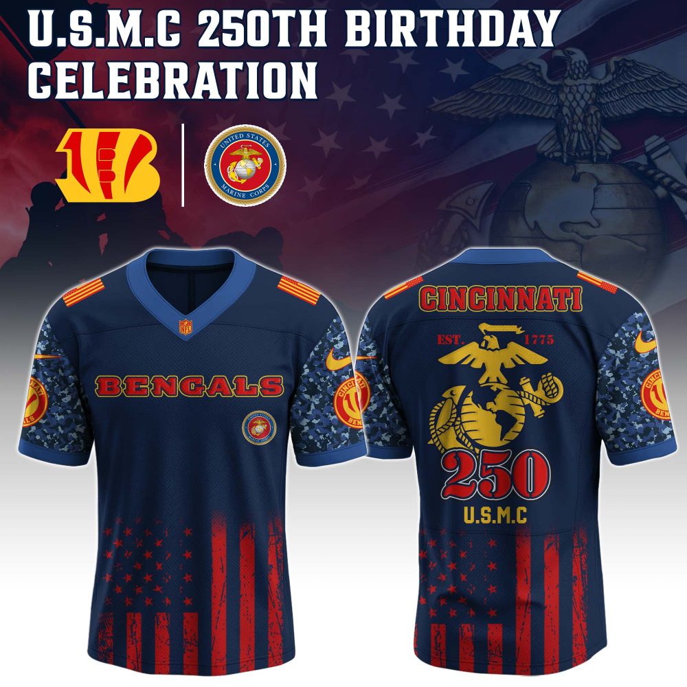 Cincinnati Bengals NFL x U.S.M.C 250th Birthday Celebration Jersey