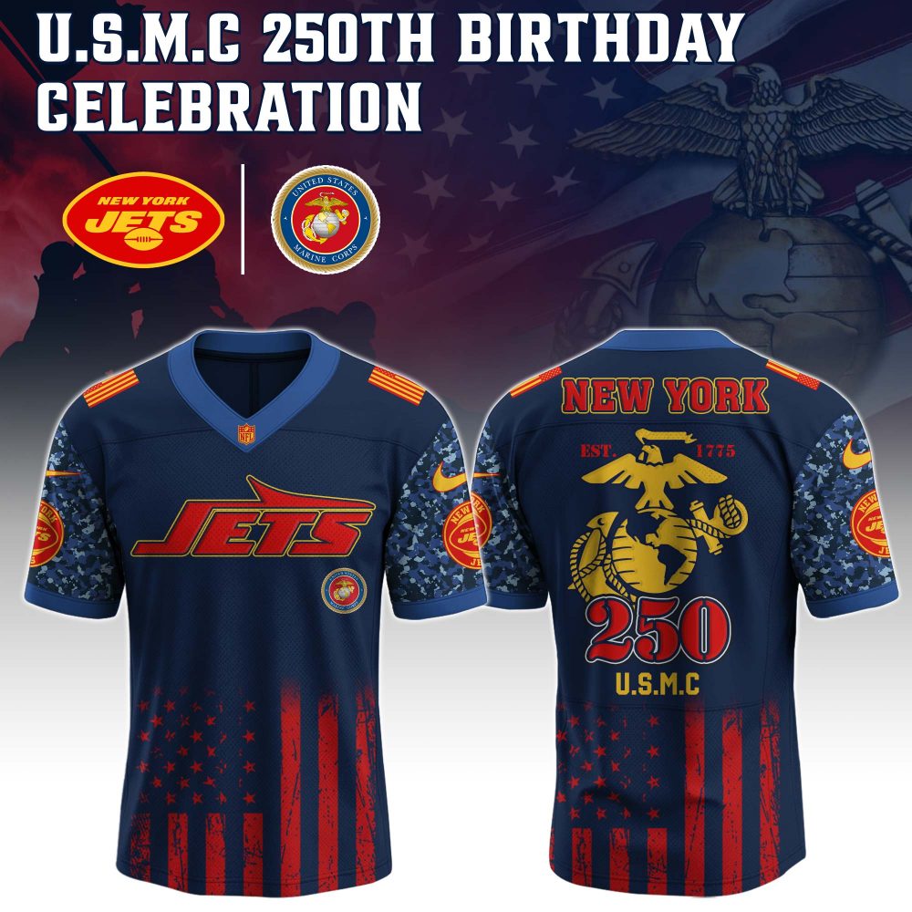 New York Jets NFL x U.S.M.C 250th Birthday Celebration Jersey