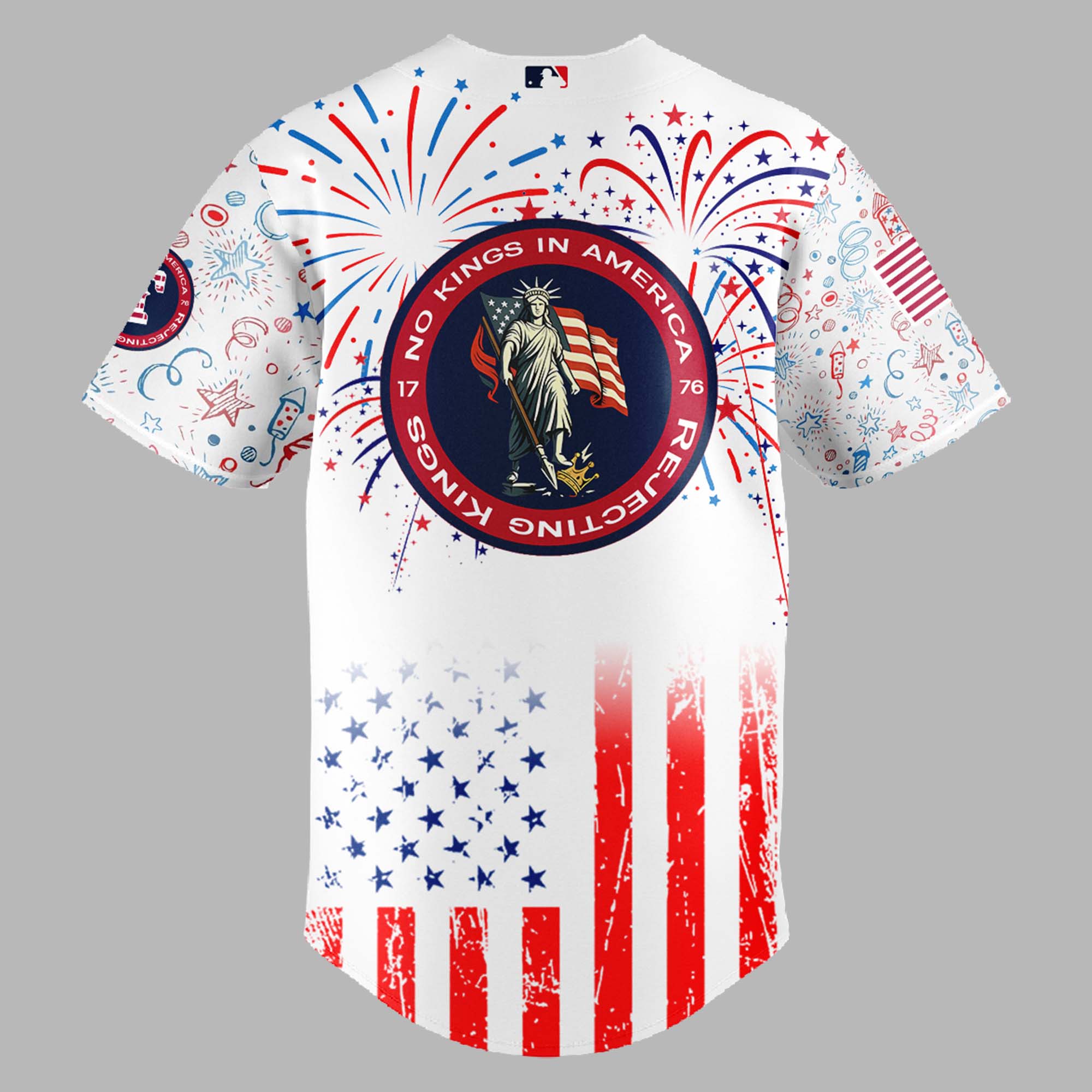 Texas Rangers MLB x 4th of July x No Kings Jersey 2025 Texas Rangers MLB x 4th of July x No Kings Jersey 2025