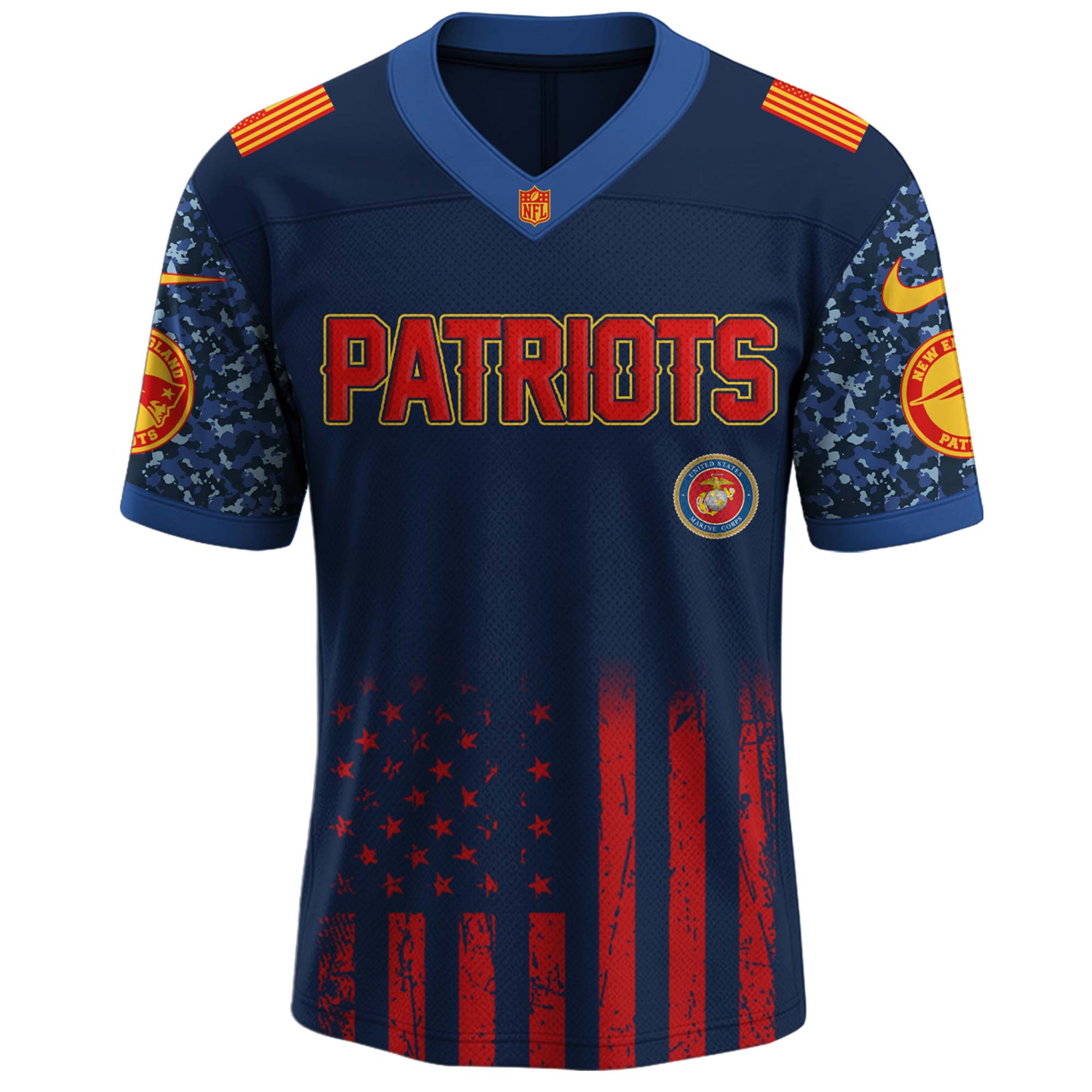 New England Patriots NFL x U.S.M.C 250th Birthday Celebration Jersey