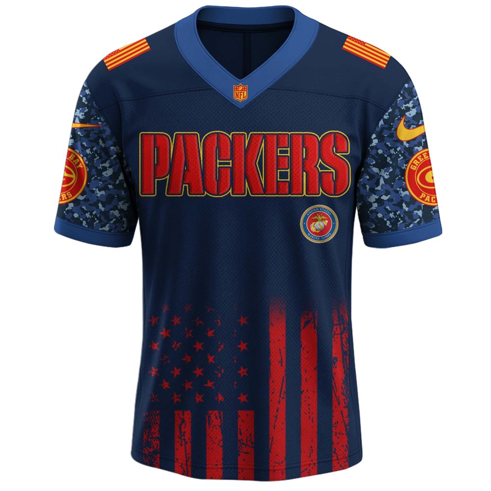 Green Bay Packers NFL x U.S.M.C 250th Birthday Celebration Jersey