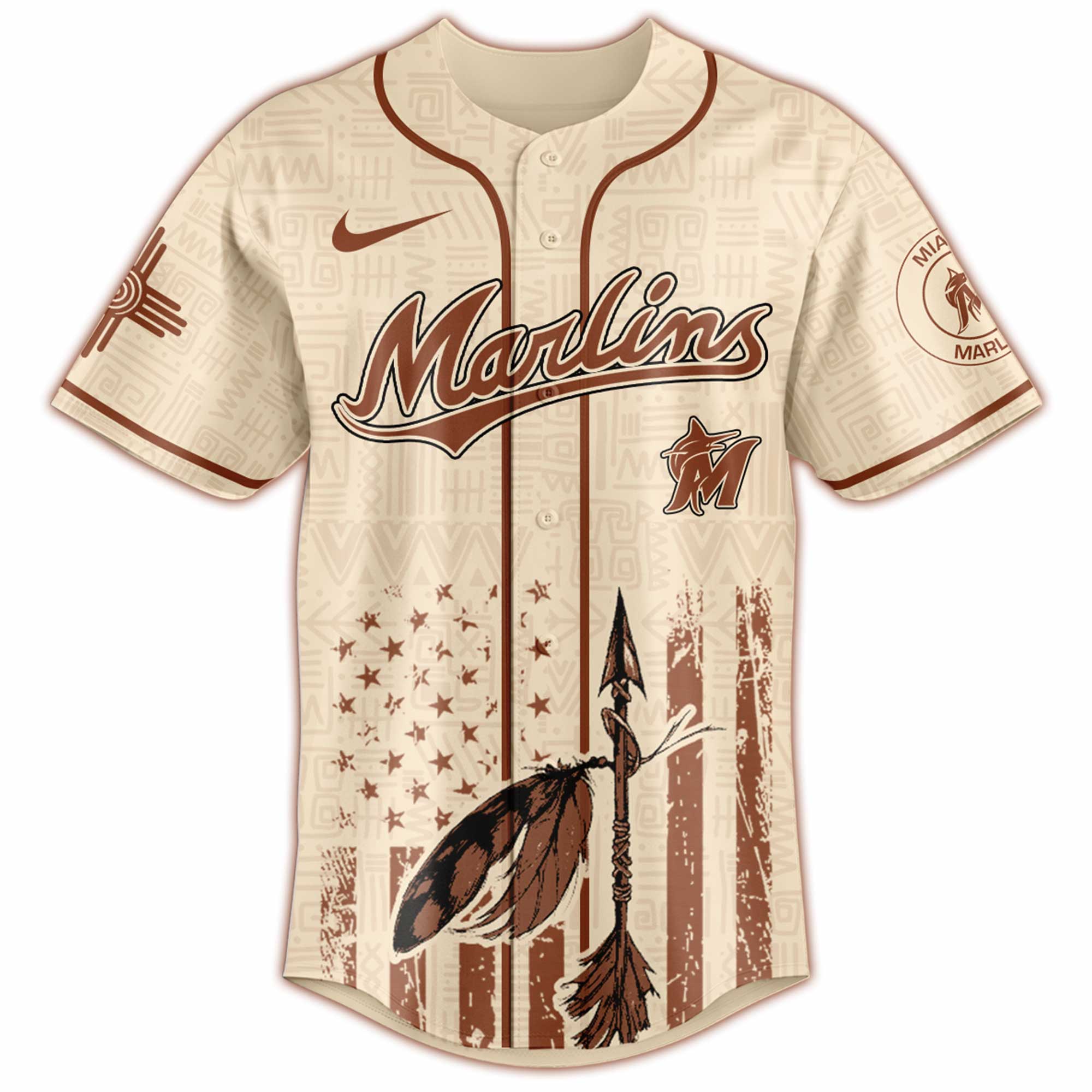 Miami Marlins MLB x Native American Heritage Month Jersey 2025 Miami Marlins MLB x Native American Heritage Month Jersey 2025