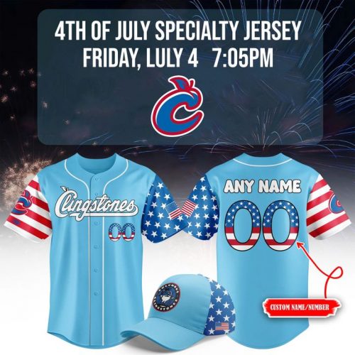 Columbus Clingstones x 4th of July Special Baseball Jersey