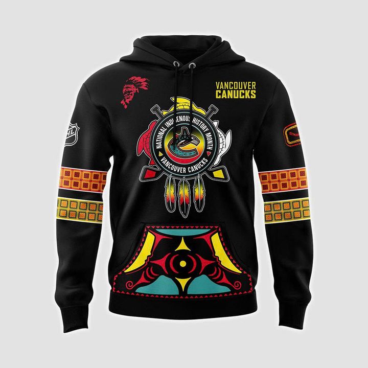 Vancouver Canucks 2025 National Indigenous History Month Graphic Hoodie Vancouver Canucks 2025 National Indigenous History Month Graphic Hoodie