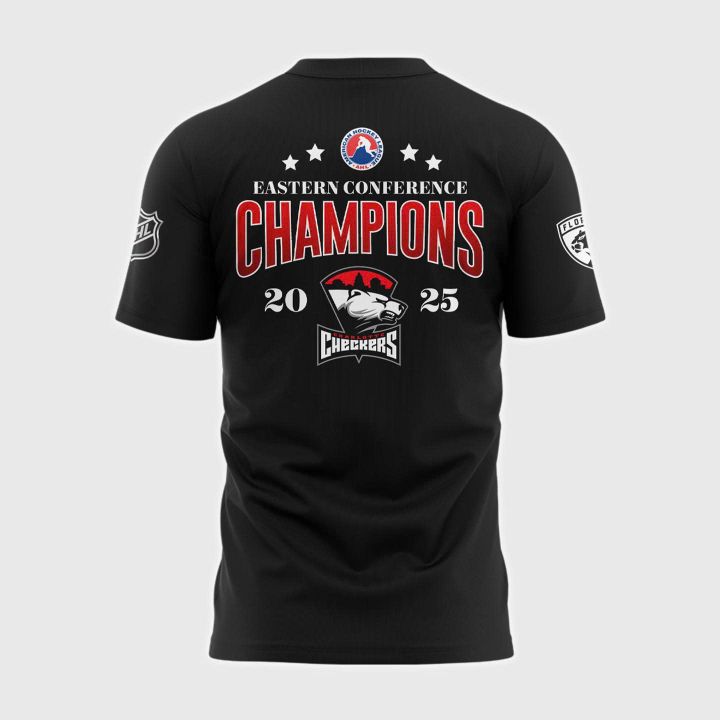 Charlotte Checkers Eastern Conference Champions 2025 Special BlackTee Charlotte Checkers Eastern Conference Champions 2025 Special BlackTee