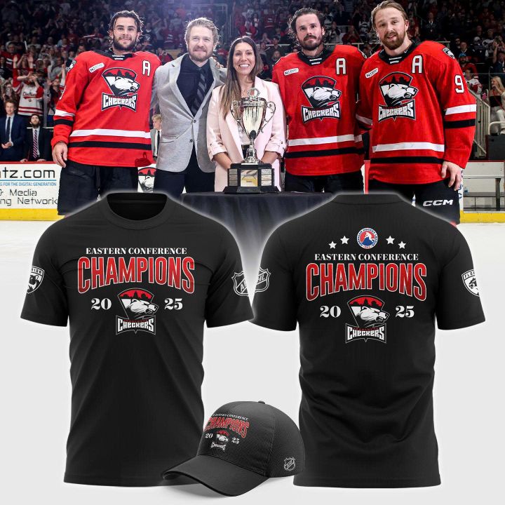 Charlotte Checkers Eastern Conference Champions 2025 Special BlackTee Charlotte Checkers Eastern Conference Champions 2025 Special BlackTee