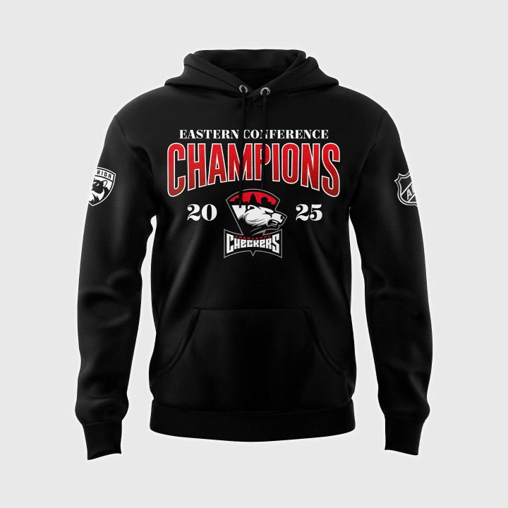 Charlotte Checkers Eastern Conference Champions 2025 Special Black Hoodie Charlotte Checkers Eastern Conference Champions 2025 Special Black Hoodie
