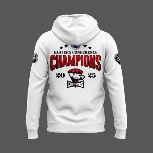 Charlotte Checkers Eastern Conference Champions 2025 Special White Hoodie