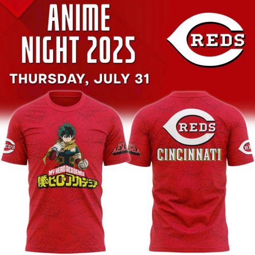 Limited Edition Reds x My Hero Academia-Themed Anime Night T-Shirt 2025