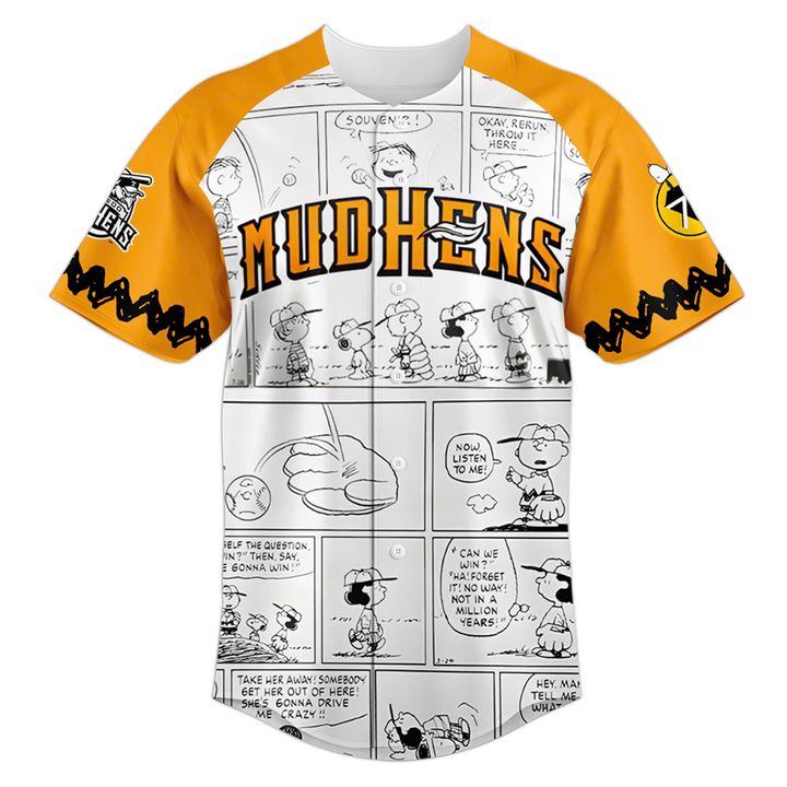 Toledo Mud Hens x Peanuts Night Special Baseball Jersey Toledo Mud Hens x Peanuts Night Special Baseball Jersey
