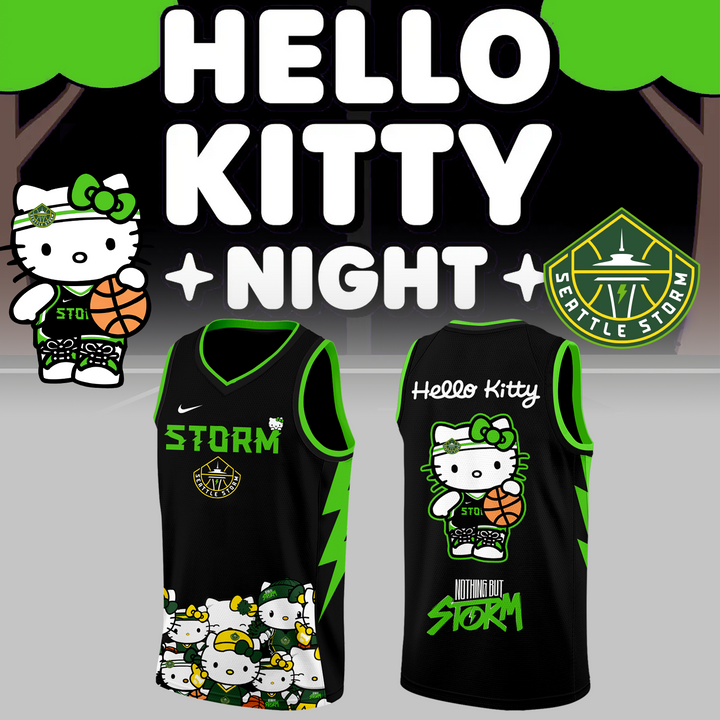 Seattle Storm x Hello Kitty Night 2025 Special Basketball Jersey Seattle Storm x Hello Kitty Night 2025 Special Basketball Jersey