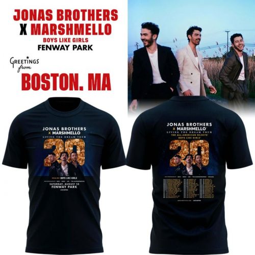 Boston Red Sox x Jonas Brothers JONAS20 “Living The Dream Tour” Special Tee