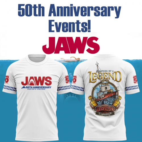 JAWS 50th Anniversary Special White Tee