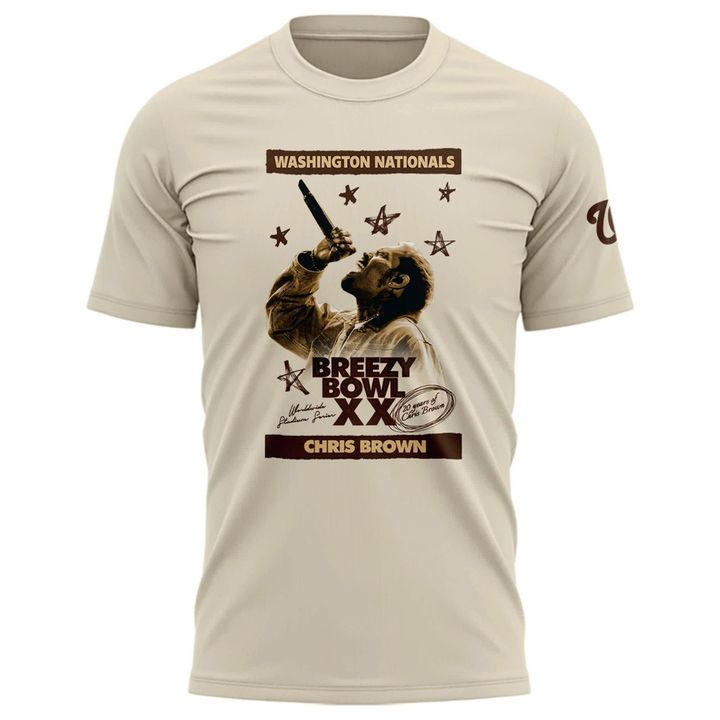Washington Nationals x Chris Brown Breezy Bowl XX Special Shirt Washington Nationals x Chris Brown Breezy Bowl XX Special Shirt