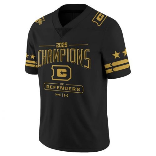 DC Defenders 2025 United Football League Champions Black Football Jersey