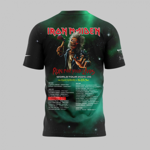 Iron Maiden Run For Your Lives World Tour 2025 Premium Shirt
