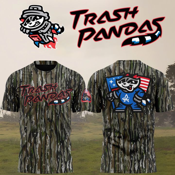 Rocket City Trash Pandas Camouflage Uniform 2025 Shirt Rocket City Trash Pandas Camouflage Uniform 2025 Shirt