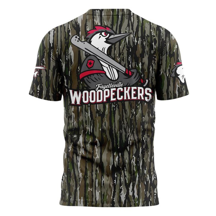 Fayetteville Woodpeckers Camouflage Uniform Shirt Fayetteville Woodpeckers Camouflage Uniform Shirt