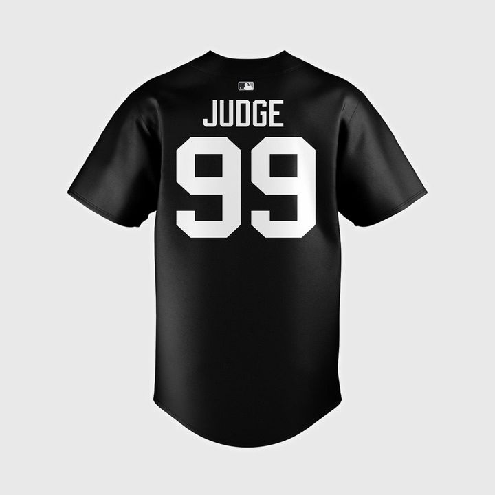 New York Yankees Aaron Judge Black Lights Out Replica Player Jersey New York Yankees Aaron Judge Black Lights Out Replica Player Jersey