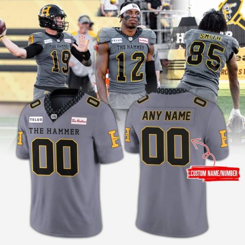 Hamilton Tiger-Cats Special New Grey Football Jersey