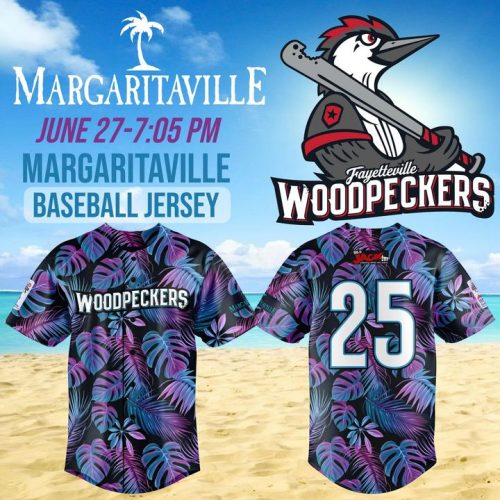 Fayetteville Woodpeckers x 2025 Margaritaville Night Special Baseball Jersey