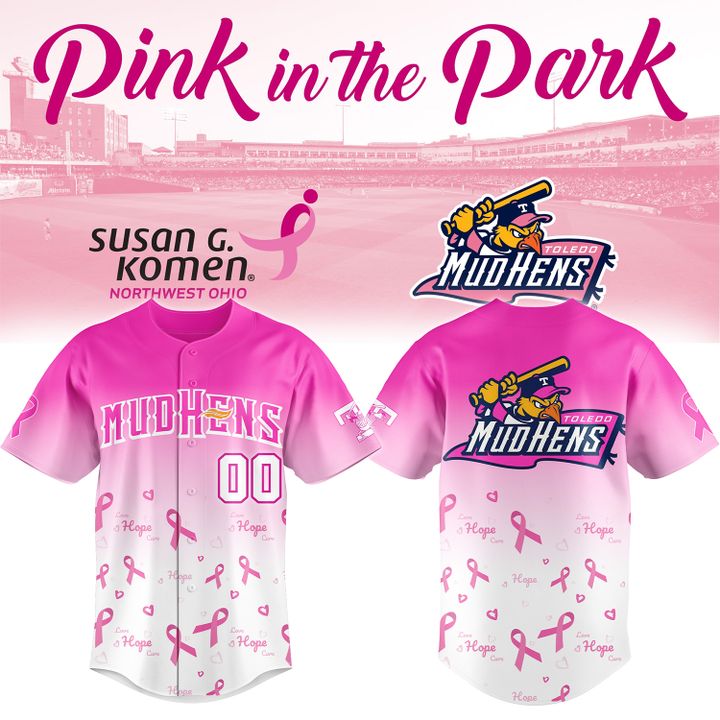 Toledo Mud Hens 2025 Pink in the Park Custom Jersey Toledo Mud Hens 2025 Pink in the Park Custom Jersey