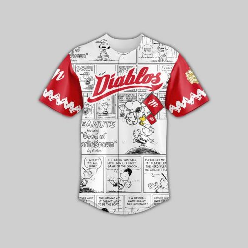 Diablos Rojos del Mexico x Peanuts 2025 Custom Jersey