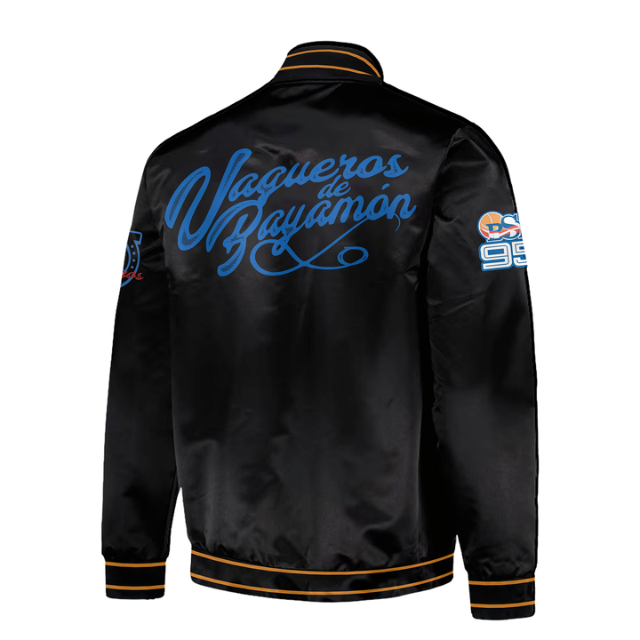 Vaqueros de Bayamon BSN 2025 Special Edition Black Bomber Jacket Vaqueros de Bayamon BSN 2025 Special Edition Black Bomber Jacket