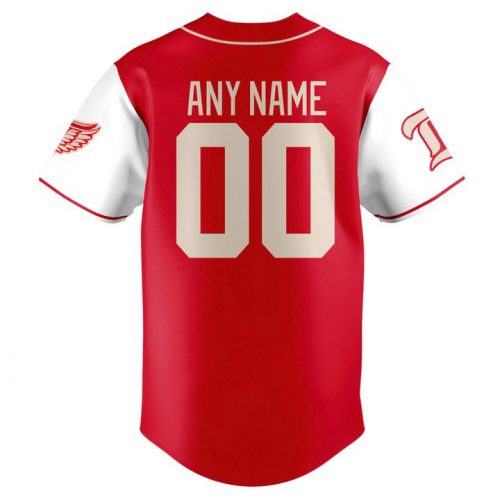 Detroit Red Wings 100 YEARS OF HOCKEYTOWN Special Baseball Jersey