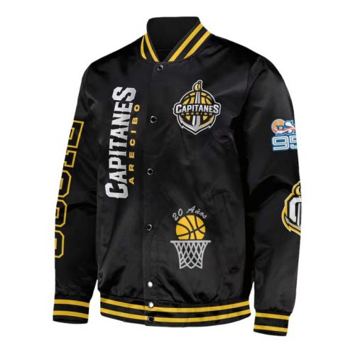 Capitanes de Arecibo BSN Special Black Bomber Jacket