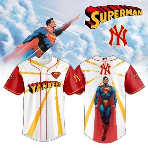 New York Yankees x Superman Man of Steel Special Baseball Jersey