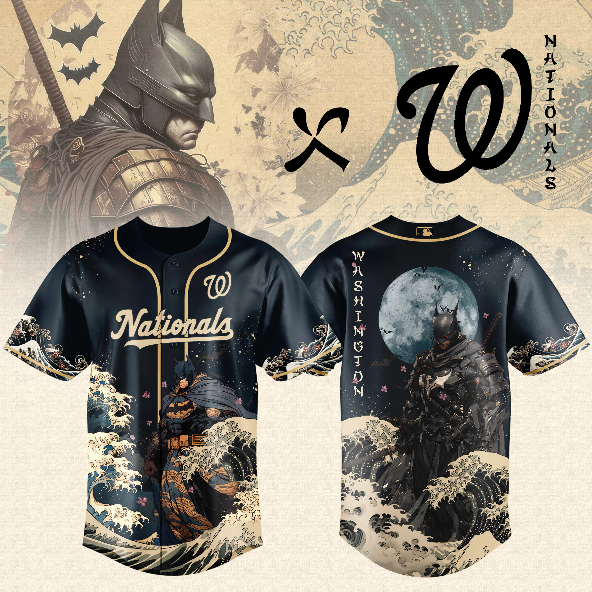 Washington Nationals MLB x Batman The legend of Gotham Jersey 2025 Washington Nationals MLB x Batman The legend of Gotham Jersey 2025