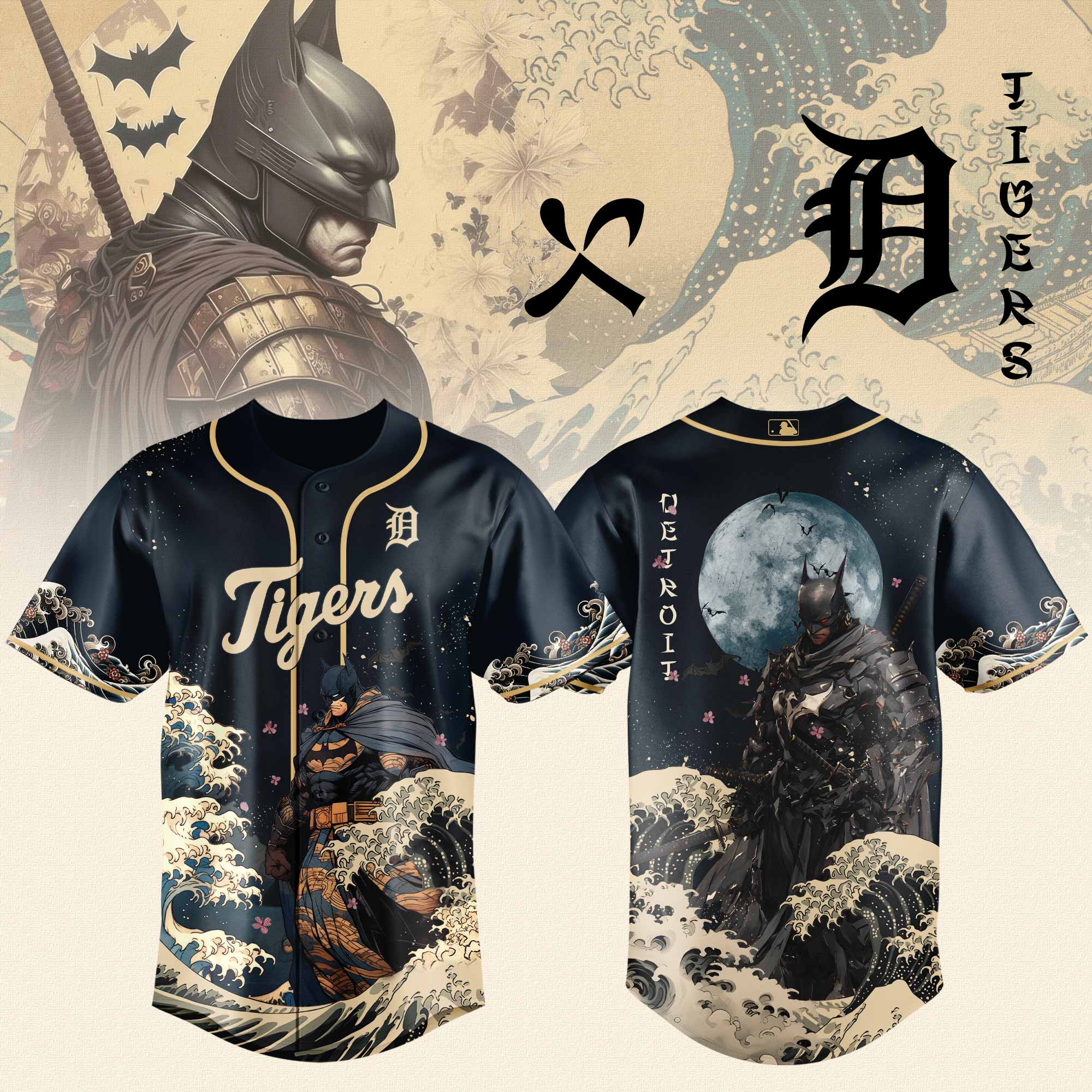 Detroit Tigers MLB x Batman The legend of Gotham Jersey 2025 Detroit Tigers MLB x Batman The legend of Gotham Jersey 2025
