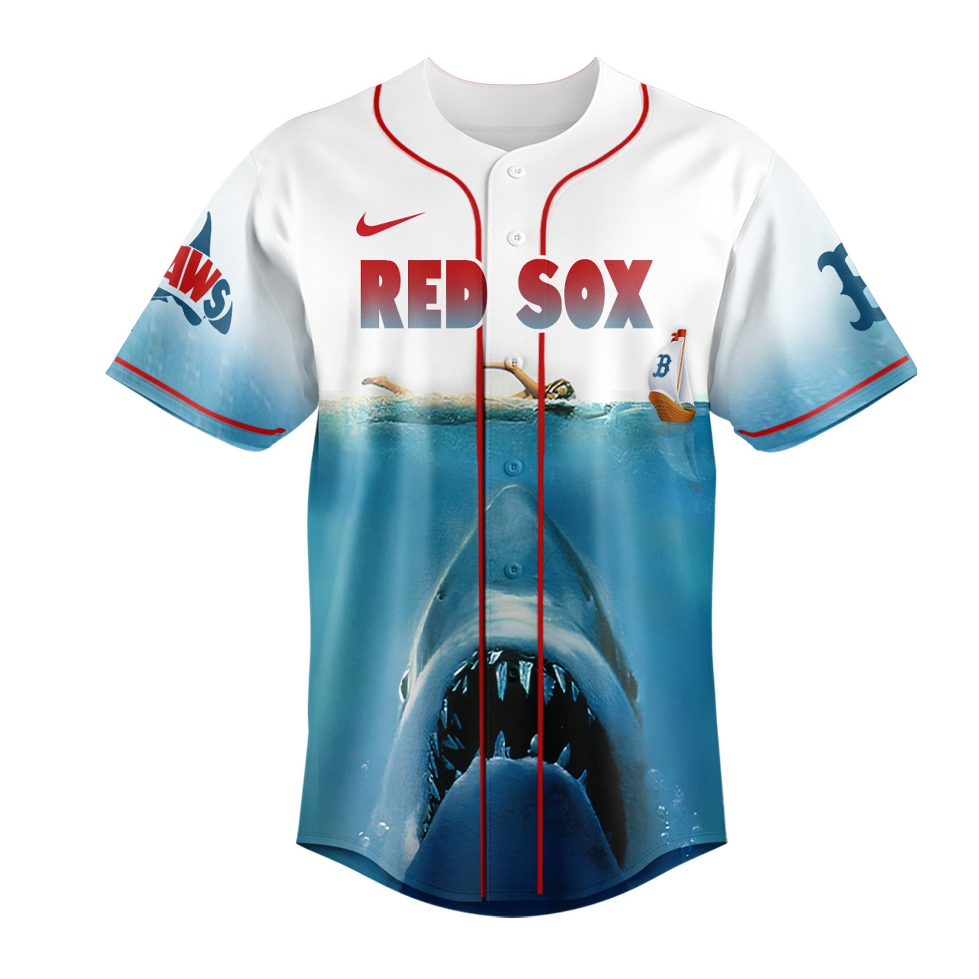 Boston Red Sox x JAWS 50th Anniversary Jersey 2025 Boston Red Sox x JAWS 50th Anniversary Jersey 2025