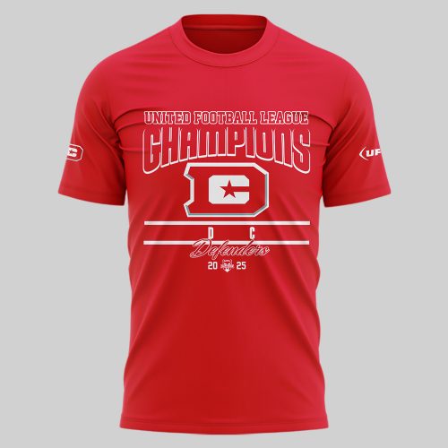 DC Defenders 2025 United Football League Champions Red Shirt