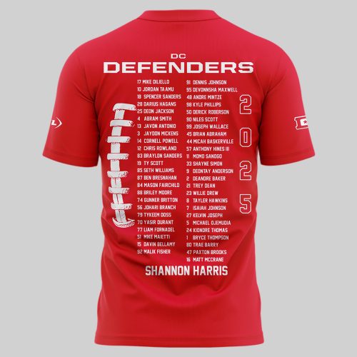 DC Defenders 2025 United Football League Champions Red Shirt